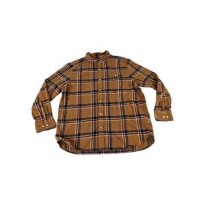 The North Face Brown Plaid Casual Button Down Shirt
